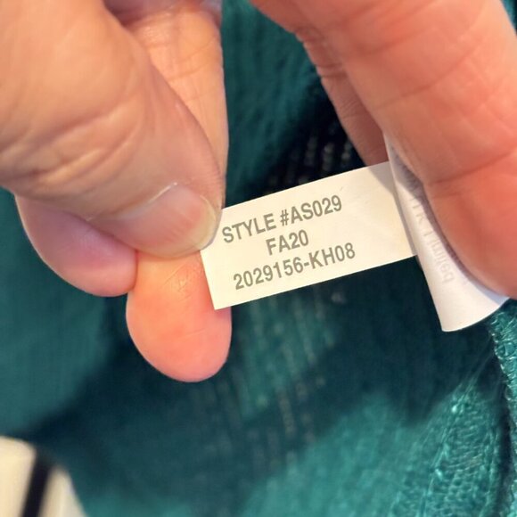 J. Crew Green Pointelle Short Sleeve Ruffle Neck Top - Picture 12 of 12